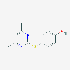 molecular formula C12H12N2OS B019850 4-[(4,6-二甲基嘧啶-2-基)硫代]苯酚 CAS No. 107718-34-3