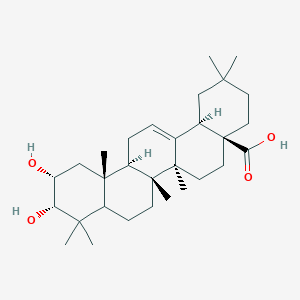 molecular formula C30H48O4 B198513 2alpha,3alpha-Dihydroxyolean-12-en-28-oic acid CAS No. 26563-68-8