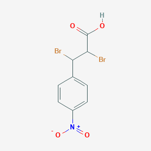 molecular formula C9H7Br2NO4 B019856 2,3-二溴-3-(4-硝基苯基)丙酸 CAS No. 35447-78-0