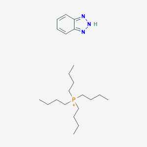 molecular formula C22H41N3P+ B019871 Phosphonium, tetrabutyl-, salt with 1H-benzotriazole (1:1) CAS No. 109348-55-2