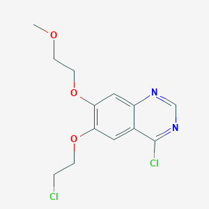 molecular formula C13H14Cl2N2O3 B019940 4-Chloro-6-(2-chloroethoxy)-7-(2-methoxyethoxy)quinazoline CAS No. 183322-19-2