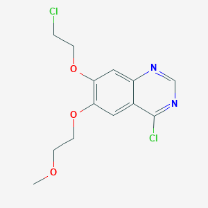 molecular formula C13H14Cl2N2O3 B019942 4-Chloro-7-(2-chloroethoxy)-6-(2-methoxyethoxy)quinazoline CAS No. 183322-20-5