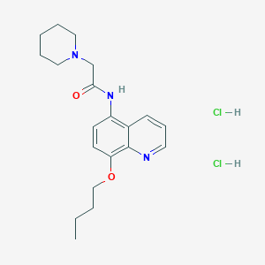 molecular formula C20H29Cl2N3O2 B019952 N-(8-Butoxy-5-quinolyl)-1-piperidineacetamide dihydrochloride CAS No. 19655-39-1