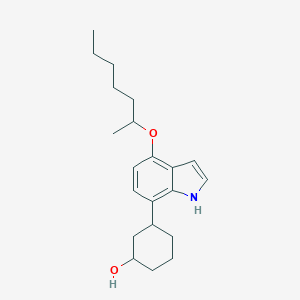 molecular formula C21H31NO2 B019957 4-(2-Heptyloxy)-7-(3-hydroxycyclohexyl)indole CAS No. 102651-69-4