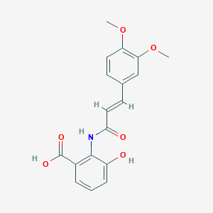 molecular formula C18H17NO6 B200538 2-[(3,4-Dimethoxycinnamoyl)amino]-3-hydroxybenzoic acid 