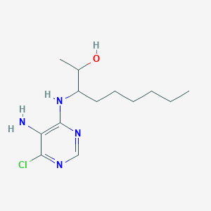 molecular formula C13H23ClN4O B020104 3-[(5-氨基-6-氯嘧啶-4-基)氨基]壬醇-2 CAS No. 75166-65-3