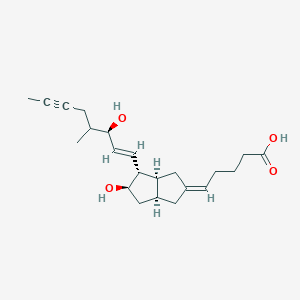 molecular formula C22H32O4 B201540 (5Z)-5-[(3aS,4R,5R,6aS)-5-羟基-4-[(E,3R)-3-羟基-4-甲基辛-1-烯-6-炔基]-3,3a,4,5,6,6a-六氢-1H-戊环-2-亚烷基]戊酸 