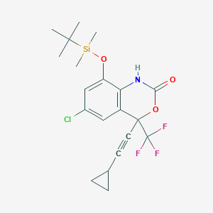 molecular formula C20H23ClF3NO3Si B020172 8-(tert-Butyldimethylsilyloxy) 8-Hydroxy Efavirenz, Technical Grade CAS No. 1027042-31-4