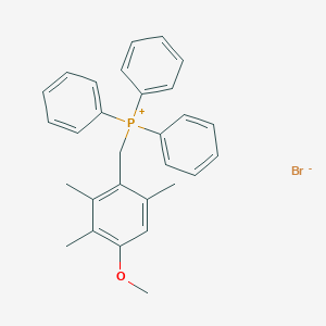 molecular formula C29H30BrOP B020201 (4-Methoxy-2,3,6-trimethylphenyl)methyl-triphenylphosphanium;bromide CAS No. 54486-05-4