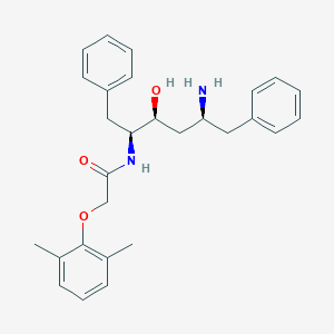 molecular formula C28H34N2O3 B020246 N-((2S,3S,5S)-5-氨基-3-羟基-1,6-二苯基己烷-2-基)-2-(2,6-二甲基苯氧基)乙酰胺 CAS No. 192725-49-8