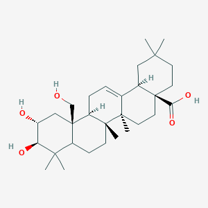 molecular formula C30H48O5 B202482 (4aS,6aS,6aS,6bR,10R,11R,12aS,14bR)-10,11-二羟基-12a-(羟甲基)-2,2,6a,6b,9,9-六甲基-1,3,4,5,6,6a,7,8,8a,10,11,12,13,14b-十四氢莰烯-4a-羧酸 CAS No. 31298-06-3