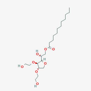 (2R)-2-[(2R,3R,4S)-3,4-bis(2-hydroxyethoxy)oxolan-2-yl]-2-hydroxyethyl dodecanoate