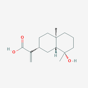 molecular formula C15H24O3 B203403 2-[(2R,4aR,8S,8aR)-8-hydroxy-4a,8-dimethyl-1,2,3,4,5,6,7,8a-octahydronaphthalen-2-yl]prop-2-enoic acid CAS No. 4586-68-9
