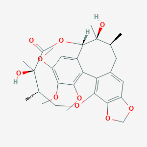 molecular formula C28H34O10 B203614 (11S,12R,15S,24S,25S)-12,25-Dihydroxy-18,19,20-trimethoxy-11,12,24,25-tetramethyl-4,6,9,14-tetraoxapentacyclo[13.7.3.03,7.08,22.016,21]pentacosa-1,3(7),8(22),16,18,20-hexaen-13-one CAS No. 60546-10-3