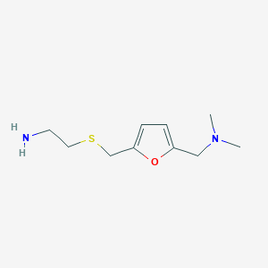 molecular formula C10H18N2OS B020411 2-(2-氨基乙硫代甲基)-5-二甲氨基甲基呋喃 CAS No. 66356-53-4