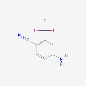 molecular formula C8H5F3N2 B020432 4-Amino-2-(trifluoromethyl)benzonitrile CAS No. 654-70-6