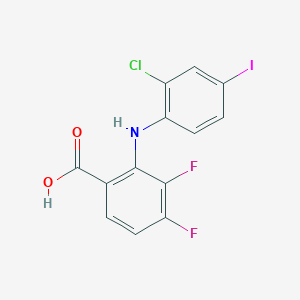 molecular formula C13H7ClF2INO2 B020477 2-(2-Chloro-4-iodophenylamino)-3,4-difluorobenzoic acid CAS No. 303175-44-2