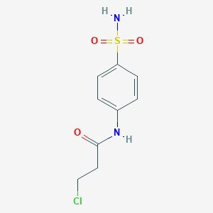 molecular formula C9H11ClN2O3S B020495 N-[4-(aminosulfonyl)phenyl]-3-chloropropanamide CAS No. 104246-29-9