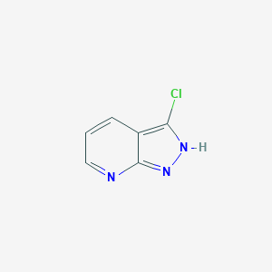molecular formula C6H4ClN3 B020523 3-Chloro-1H-pyrazolo[3,4-b]pyridine CAS No. 117007-51-9