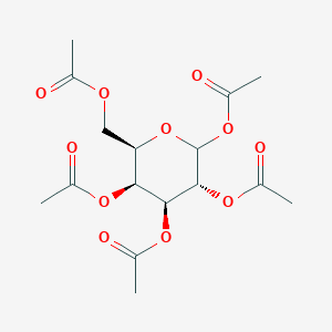 molecular formula C16H22O11 B020742 (3R,4S,5S,6R)-6-(Acetoxymethyl)tetrahydro-2H-pyran-2,3,4,5-tetrayl tetraacetate CAS No. 25878-60-8