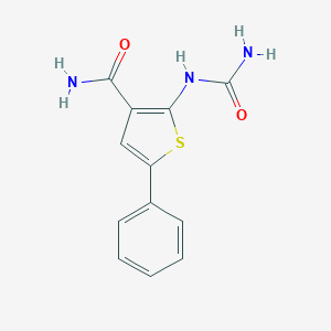 molecular formula C12H11N3O2S B020787 5-苯基-2-脲代噻吩-3-甲酰胺 CAS No. 354811-10-2