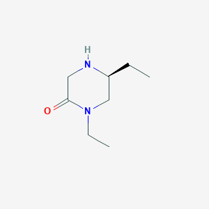 molecular formula C8H16N2O B020951 (S)-1,5-diethylpiperazin-2-one CAS No. 106576-36-7