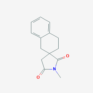 molecular formula C14H15NO2 B020983 3,4-Dihydro-1'-methylspiro(naphthalene-2(1H),3'-pyrrolidine)-2',5'-dione CAS No. 109104-45-2