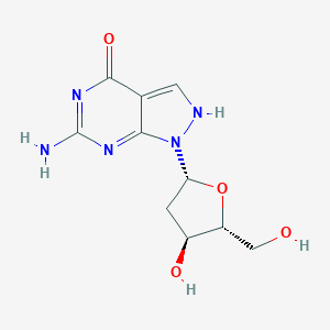 molecular formula C10H13N5O4 B020998 8-氮杂-7-脱氮-2'-脱氧鸟苷 CAS No. 100644-70-0