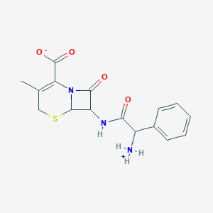 molecular formula C16H17N3O4S B021000 7-{[Amino(phenyl)acetyl]amino}-3-methyl-8-oxo-5-thia-1-azabicyclo[4.2.0]oct-2-ene-2-carboxylic acid CAS No. 108260-04-4