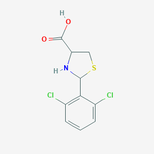 molecular formula C10H9Cl2NO2S B021002 2-(2,6-Dichlorophenyl)-1,3-thiazolidine-4-carboxylic acid CAS No. 103263-85-0