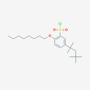 molecular formula C22H37ClO3S B021020 Benzenesulfonyl chloride, 2-(octyloxy)-5-(1,1,3,3-tetramethylbutyl)- CAS No. 109871-07-0
