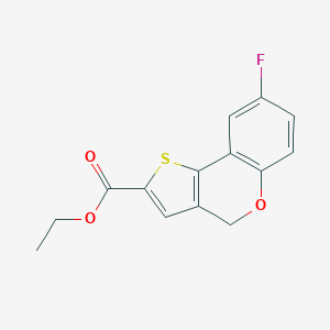 molecular formula C14H11FO3S B021049 8-氟-4H-噻吩并[3,2-c]色烯-2-羧酸乙酯 CAS No. 105799-70-0