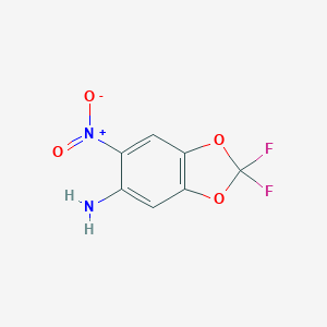 molecular formula C7H4F2N2O4 B021095 2,2-二氟-6-硝基苯并[1,3]二氧杂环-5-胺 CAS No. 1644-86-6