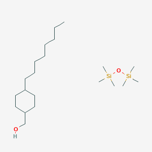 molecular formula C21H48O2Si2 B021129 (4-Octylcyclohexyl)methanol;trimethyl(trimethylsilyloxy)silane CAS No. 104519-19-9