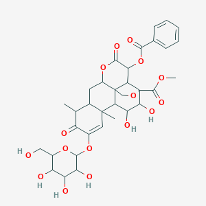 molecular formula C34H40O16 B211789 Yadanzioside M CAS No. 101559-99-3