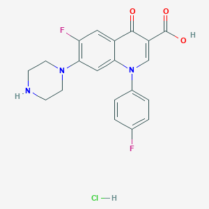 molecular formula C20H18ClF2N3O3 B211896 盐酸沙雷氟沙星 CAS No. 91296-87-6