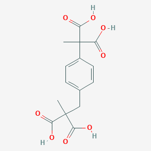 molecular formula C15H16O8 B021226 2-[4-(1,1-二羧乙氧基)苄基]-2-甲基丙二酸 CAS No. 189287-73-8