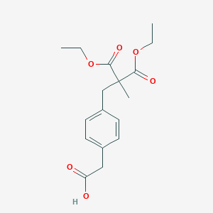 molecular formula C17H22O6 B021227 4-(2,2-二甲氧基羰基丙基)苯乙酸 CAS No. 223123-57-7