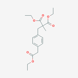molecular formula C19H26O6 B021228 4-(2,2-二羧乙氧基丙基)苯乙酸乙酯 CAS No. 223123-63-5