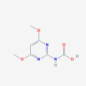 molecular formula C7H9N3O4 B021246 (4,6-Dimethoxypyrimidin-2-yl)carbamic acid CAS No. 102909-15-9