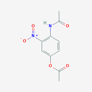 molecular formula C10H10N2O5 B021293 乙酰胺，N-[4-(乙酰氧基)-2-硝基苯基]- CAS No. 2243-69-8