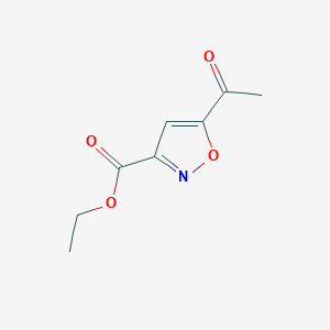 molecular formula C8H9NO4 B021303 乙基 5-乙酰基异恶唑-3-羧酸酯 CAS No. 104776-70-7