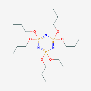 molecular formula C18H42N3O6P3 B213213 2,2,4,4,6,6-Hexahydro-2,2,4,4,6,6-hexapropoxy-1,2,3,4,5,6-triazatriphosphorine CAS No. 5116-77-8
