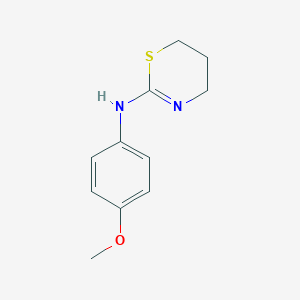 molecular formula C11H14N2OS B213482 N-(4-methoxyphenyl)-5,6-dihydro-4H-1,3-thiazin-2-amine CAS No. 61452-16-2