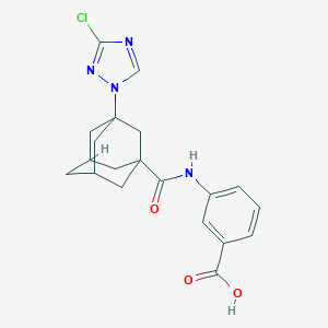 molecular formula C20H21ClN4O3 B213498 3-({[3-(3-chloro-1H-1,2,4-triazol-1-yl)-1-adamantyl]carbonyl}amino)benzoic acid 