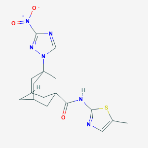 molecular formula C17H20N6O3S B213502 3-{3-nitro-1H-1,2,4-triazol-1-yl}-N-(5-methyl-1,3-thiazol-2-yl)-1-adamantanecarboxamide 