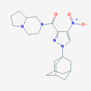 molecular formula C21H29N5O3 B213505 2-({1-(1-adamantyl)-4-nitro-1H-pyrazol-3-yl}carbonyl)octahydropyrrolo[1,2-a]pyrazine 