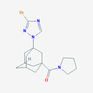 molecular formula C17H23BrN4O B213507 3-bromo-1-[3-(1-pyrrolidinylcarbonyl)-1-adamantyl]-1H-1,2,4-triazole 