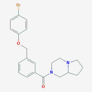 {3-[(4-bromophenoxy)methyl]phenyl}(hexahydropyrrolo[1,2-a]pyrazin-2(1H)-yl)methanone