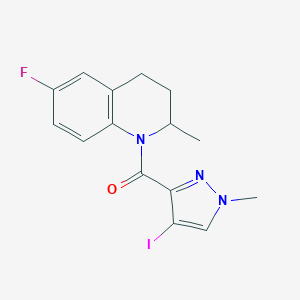 molecular formula C15H15FIN3O B213514 (6-fluoro-2-methyl-3,4-dihydroquinolin-1(2H)-yl)(4-iodo-1-methyl-1H-pyrazol-3-yl)methanone 